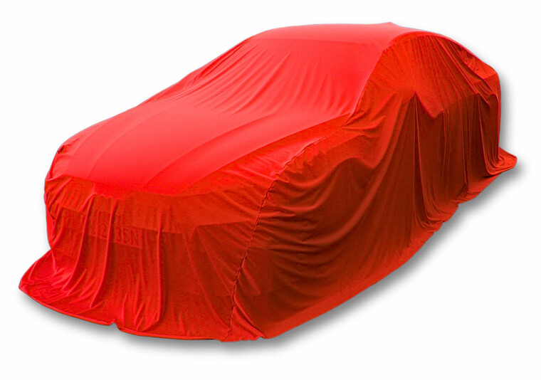 Pokrowiec wystawowy na samochód Sedan/Hatchback czerwony
